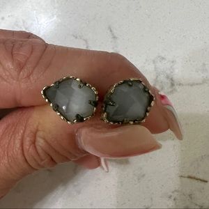 Kendra Scott Gray Quartz Studs